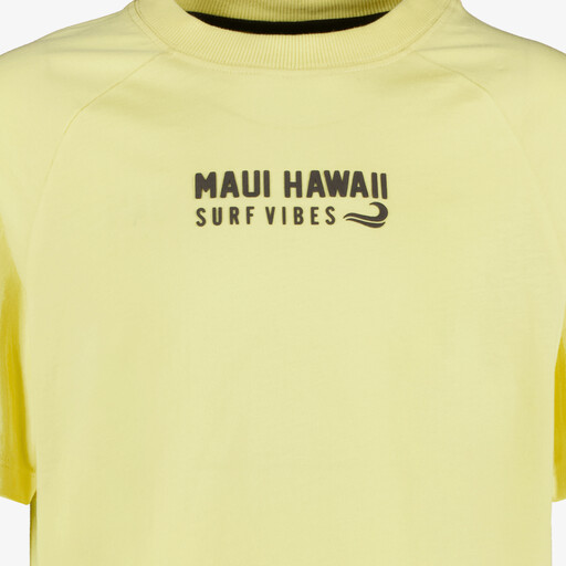Unsigned jongens T-shirt geel met opdruk