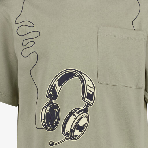 Name It jongens T-shirt met koptelefoon opdruk