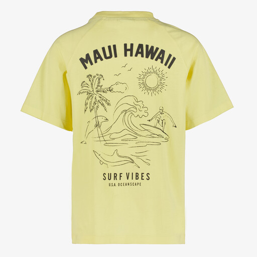 Unsigned jongens T-shirt geel met opdruk