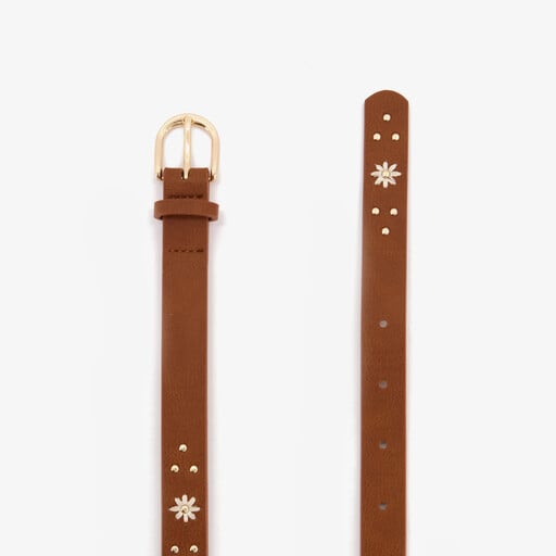 Meisjes riem bruin goud