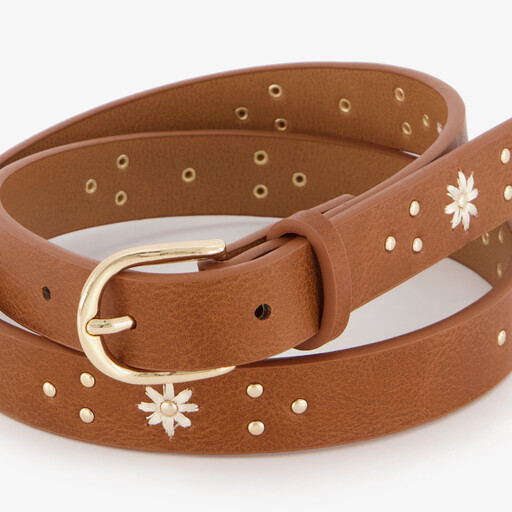 Meisjes riem bruin goud