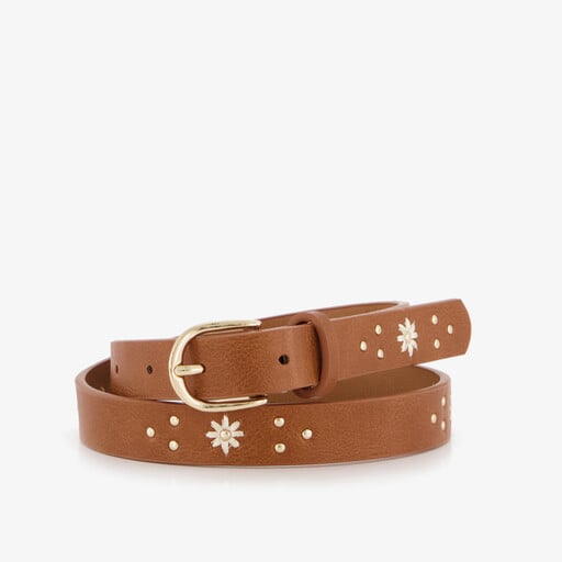 Meisjes riem bruin goud