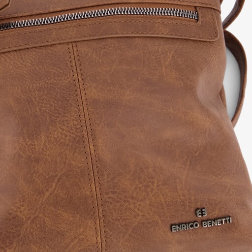 Dames schoudertas cognac bruin