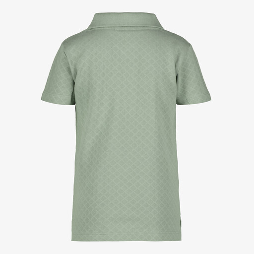 Jongens polo met rits groen