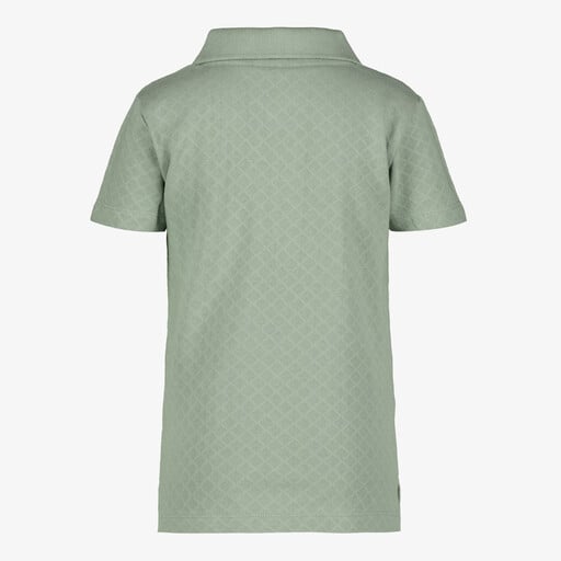 Jongens polo met rits groen