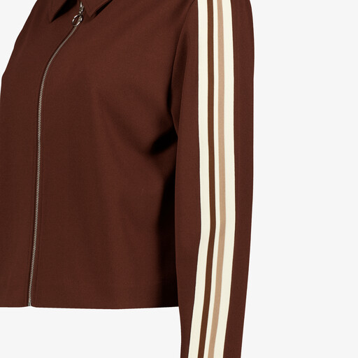 Dames jasje met biezen bruin