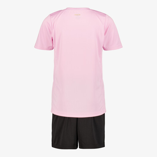 Tweedelige meisjes sport set lichtroze zwart