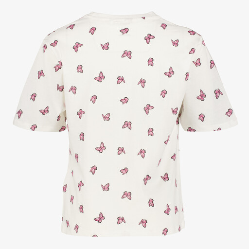 Name It meisjes T-shirt met vlinders wit