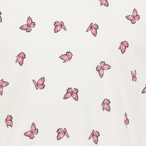 Name It meisjes T-shirt met vlinders wit