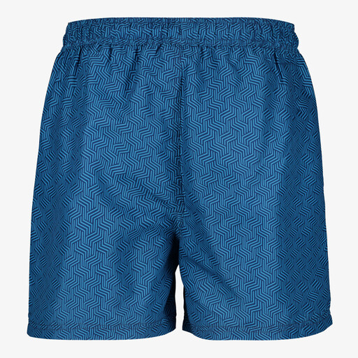 Heren zwembroek met print blauw