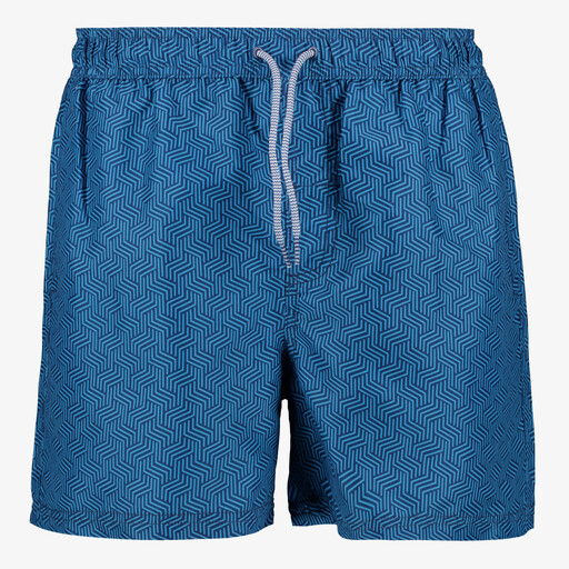 Heren zwembroek met print blauw
