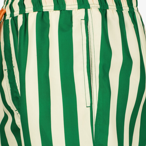 Gestreepte heren zwembroek groen beige