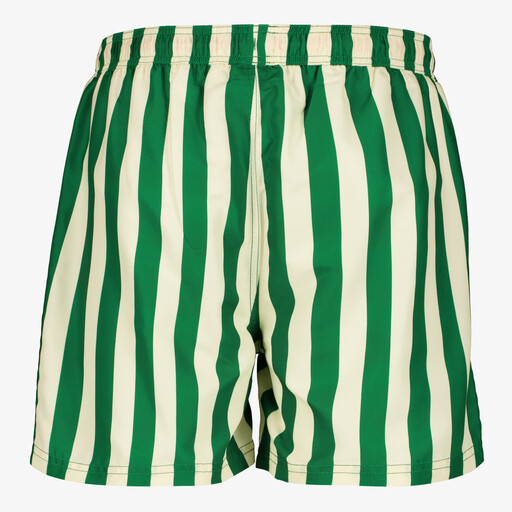 Gestreepte heren zwembroek groen beige