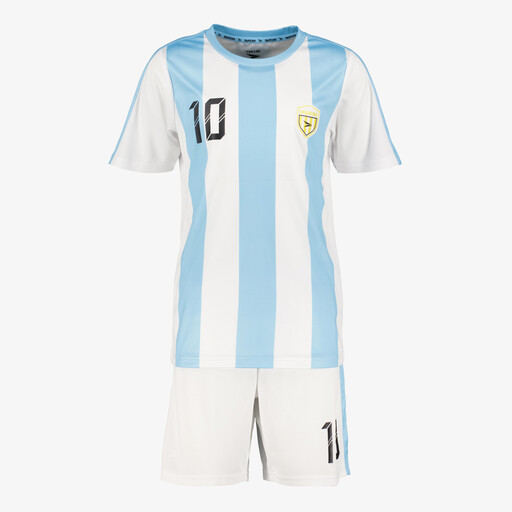 Tweedelig kinder sport set wit blauw