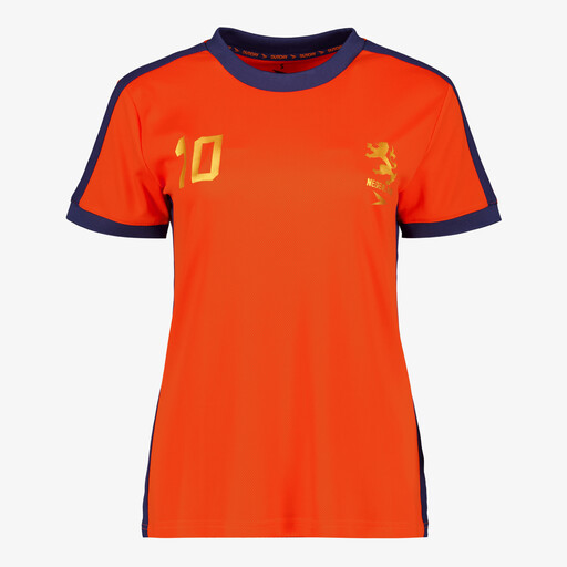 Dames voetbal T-shirt oranje