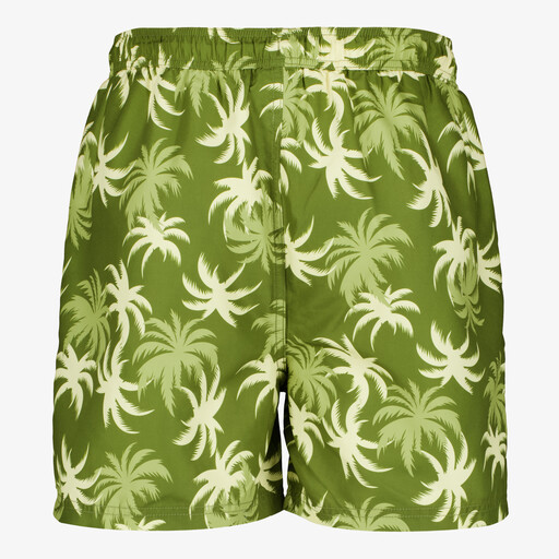 Heren zwembroek met palmprint groen