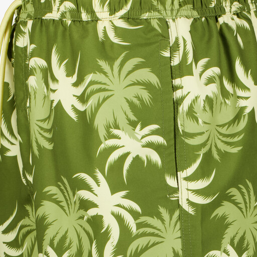Heren zwembroek met palmprint groen