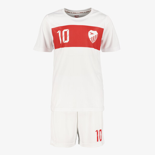 Tweedelig kinder sport set wit rood