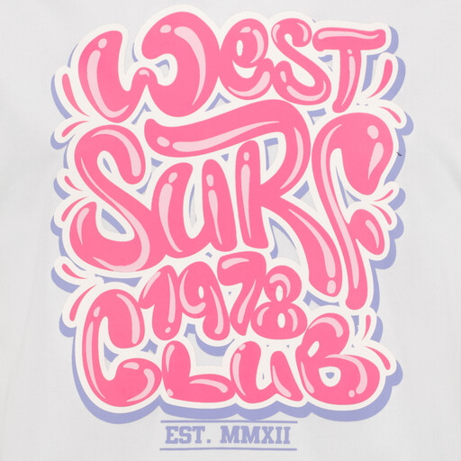 Name It meisjes T-shirt met roze tekstopdruk wit