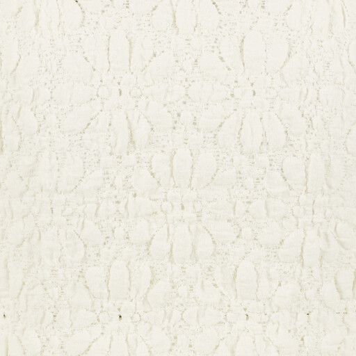 Meisjes shirt met bloemen structuur wit