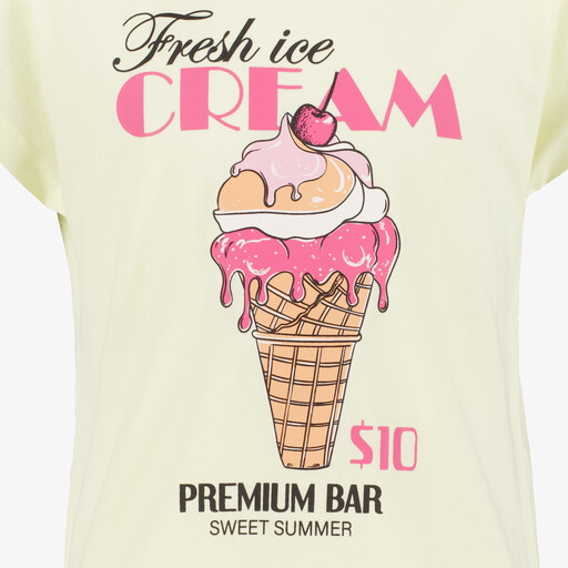 Name It meisjes T-shirt met opdruk geel