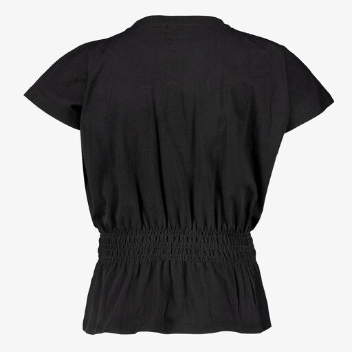 Meisjes T-shirt zwart met steentjes