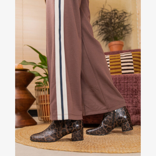 Dames enkellaarsjes leopard