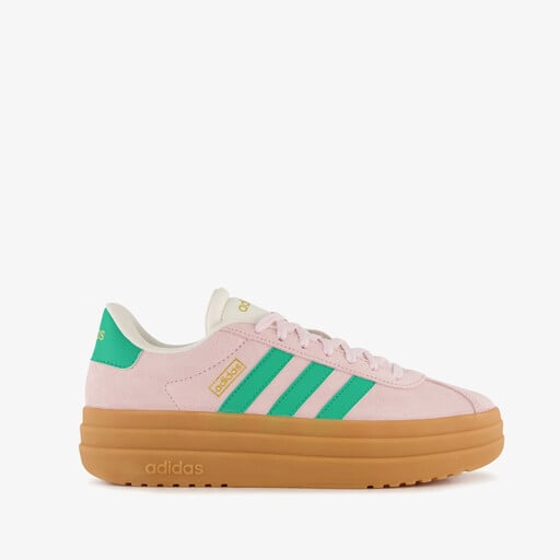 VL Court Bold suede dames sneakers roze groen