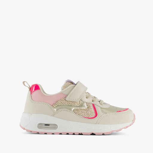 Meisjes sneakers met airzool beige roze