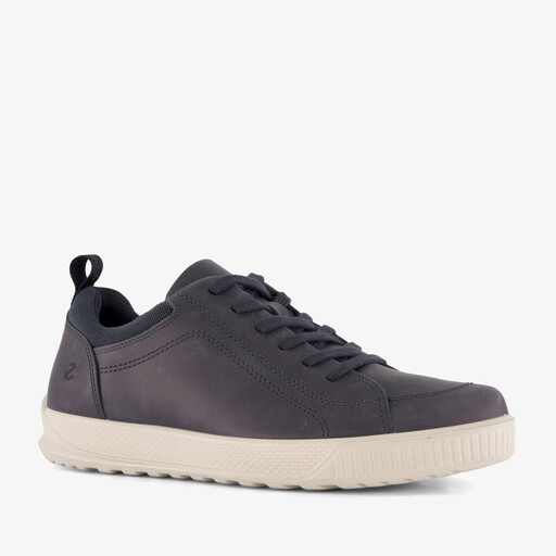 ECCO Byway suede heren veterschoenen donkerblauw