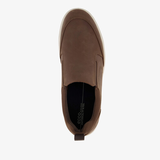 ECCO suede heren instappers bruin