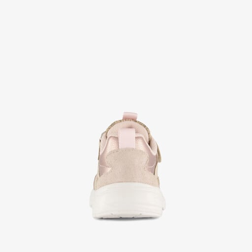 Leren meisjes sneakers beige panterprint