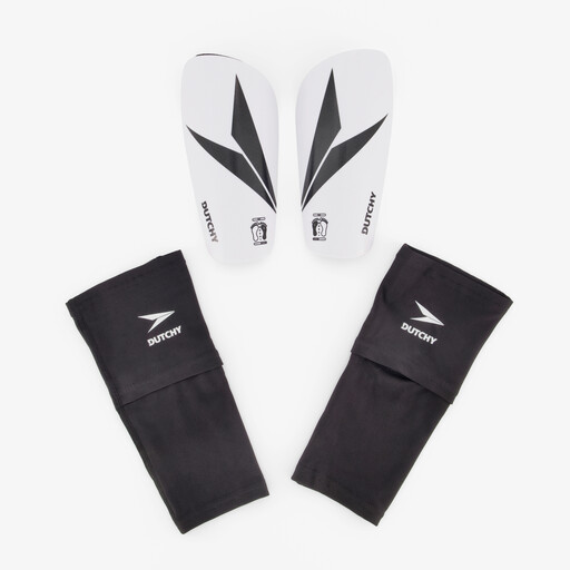 Scheenbeschermers met enkelsok wit/zwart