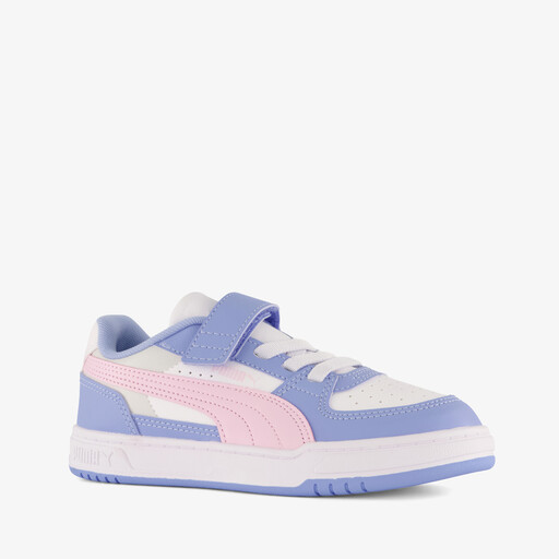 Caven III Block meisjes sneakers blauw roze