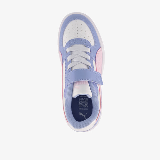 Caven III Block meisjes sneakers blauw roze