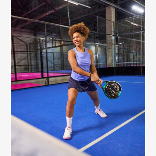 Dames padelschoenen wit roze