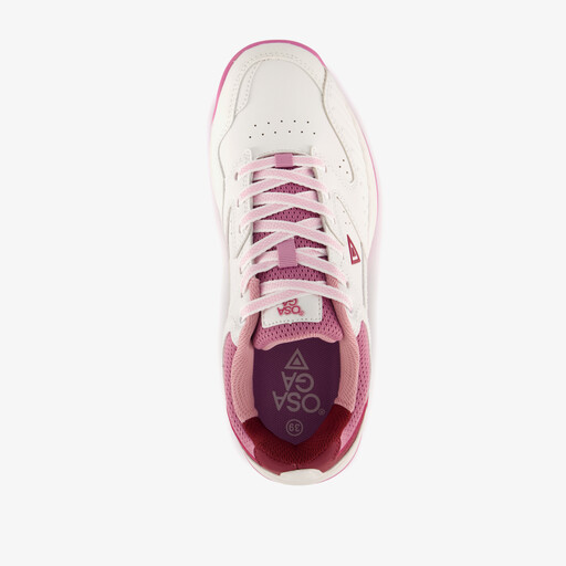 Dames padelschoenen wit roze