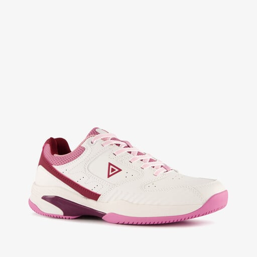 Dames padelschoenen wit roze