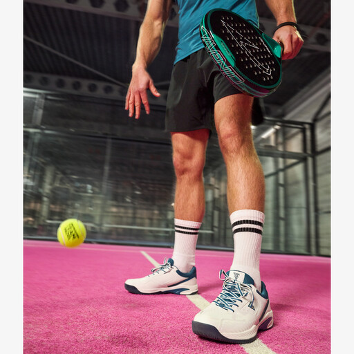 Heren padelschoenen wit blauw