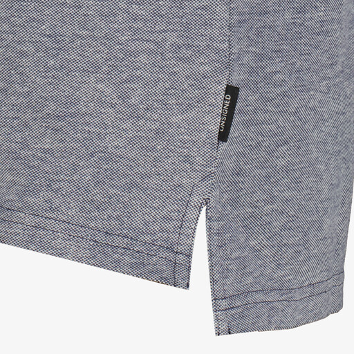 Heren polo blauw gemêleerd