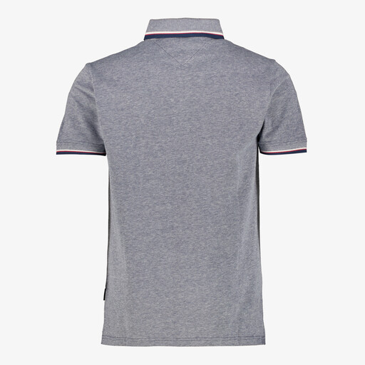 Heren polo blauw gemêleerd