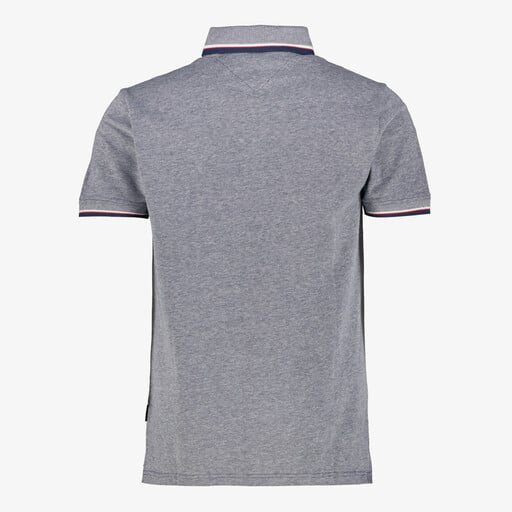 Heren polo blauw gemêleerd