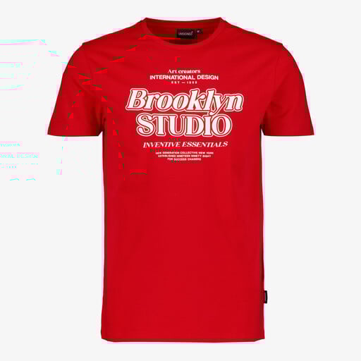 Heren T-shirt met opdruk rood