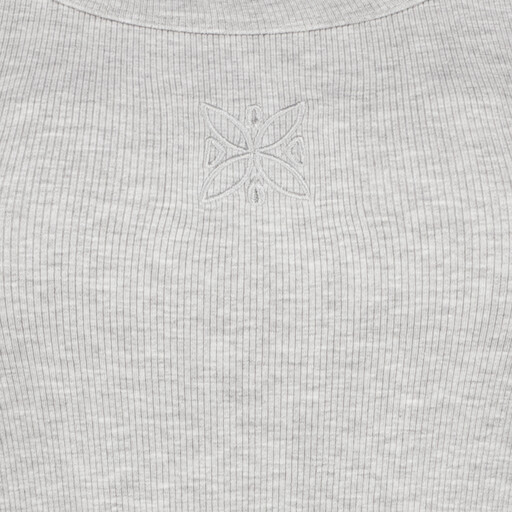 Dames rib singlet grijs