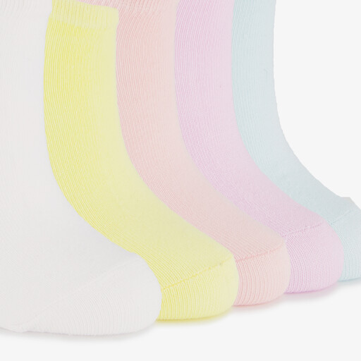5 paar kinder sneakersokken pastel