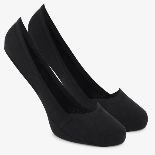 2 paar lage loafer sokken zwart