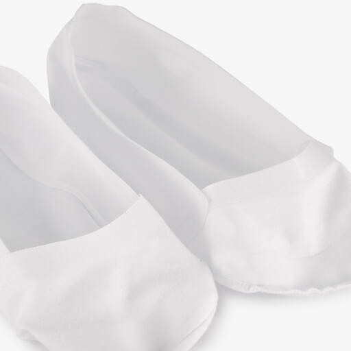 2 paar lage loafer sokken wit