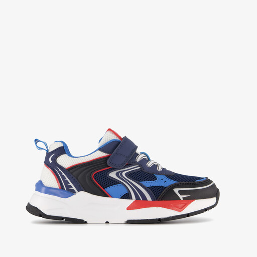 Jongens sneakers blauw rood