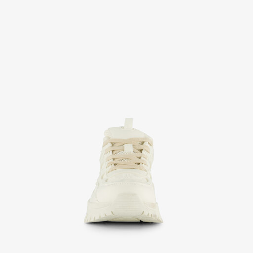 Dames dad sneakers wit beige