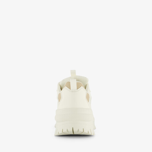 Dames dad sneakers wit beige